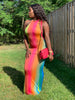 OVER THE RAINBOW | Halter Maxi Dress